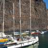 Boote im Hafen von Vueltas in Valle Gran Rey