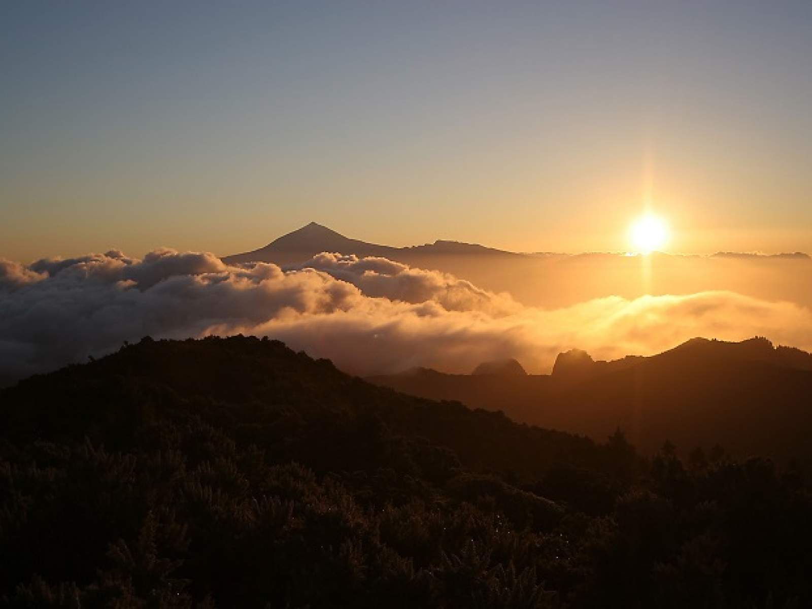 Blick in den Sonnenuntergang