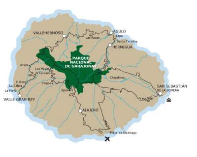 Karte von La Gomera (Kanaren)